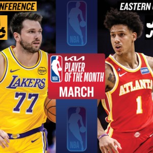 NBA官宣3月大奖：东契奇约翰逊当选月最佳 文班连续3次获最佳防守